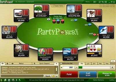 Spiele Poker bei Party Poker eCogra