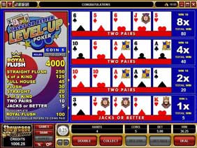 Jacks or better Level-Up Poker