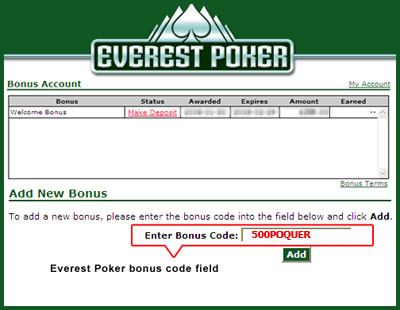 everestpoker bonus codigo